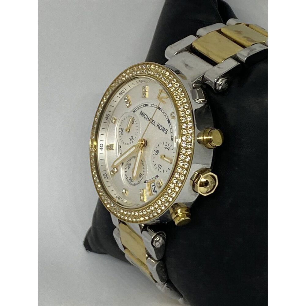 Michael Kors Parker MK5925 Womens Stainless Steel Analog Dial Quartz Watch WO514 - Picture 4 of 12